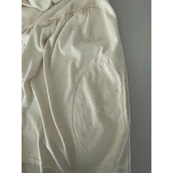 Anthropologie Sz M Off The Shoulder Dress Cream Knit Mini Cottage Core Comfy NWT - Picture 8 of 11